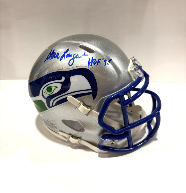 Steve Largent Autographed Seahawks Throwback 83-01 Speed Mini Helmet