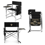 Saints Black Sports Chair