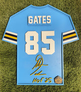 Chargers Antonio Gates Class of 2025 Alternate Wood Jersey 3D Sign - DS