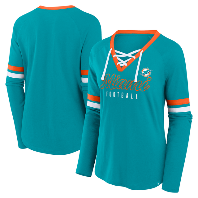 Dolphins Women's Fanatics Won and Done Long Sleeve T-Shirt