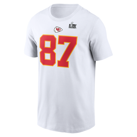 Chiefs Travis Kelce Super Bowl LIX (59) Name and Number T-Shirt