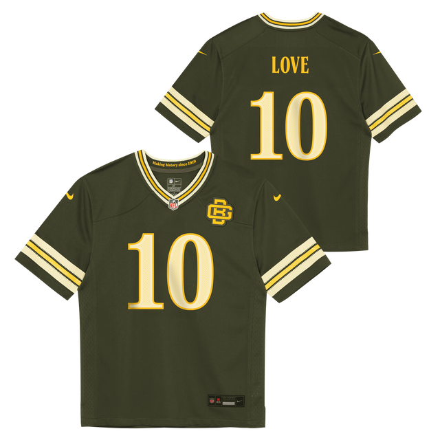 Packers Jordan Love 2026 Nike Youth Rivalry Jersey