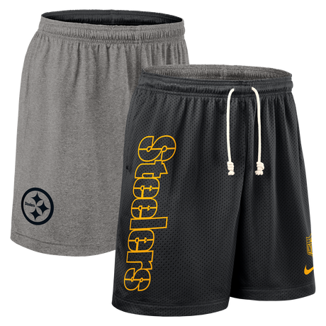 Steelers 2025 Nike Dri-Fit Knit Reversible Shorts