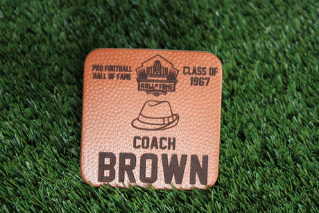 Paul Brown Leather Coach Coaster