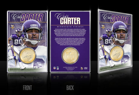 Vikings Cris Carter Bronze Coin Card