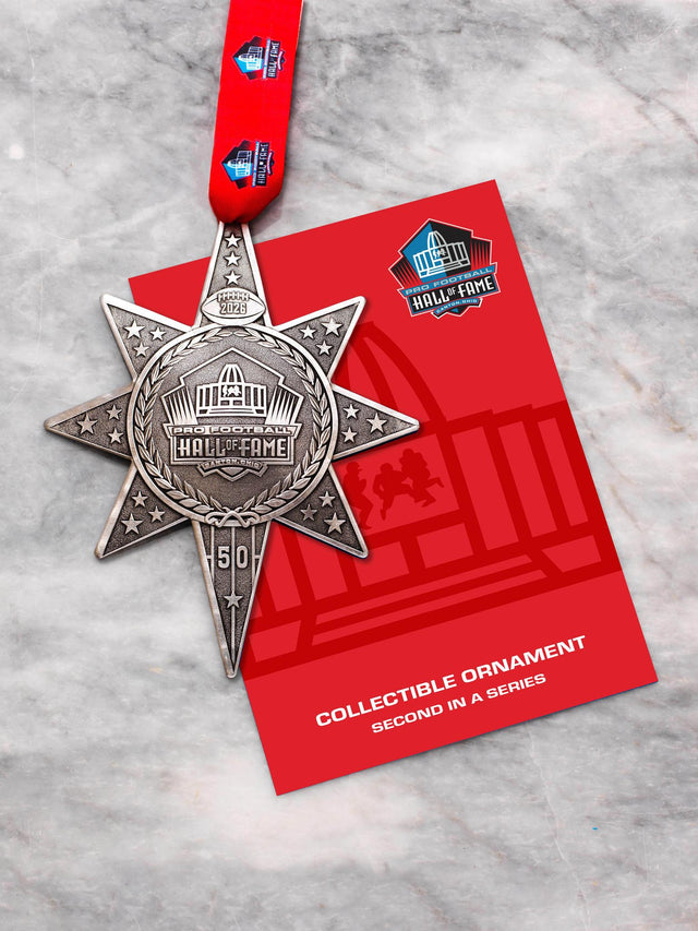 Hall of Fame 2026 Annual Aluminum Star Ornament Pro Football Hall of Fame