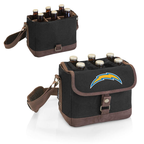 Chargers Beer Caddy Cooler Tote with Opener by Picnic Time Pro Football Hall of Fame