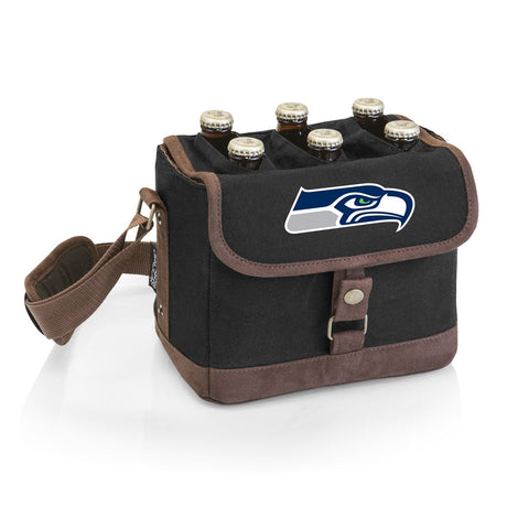 Seahawks Beer Caddy Cooler Tote with Opener by Picnic Time