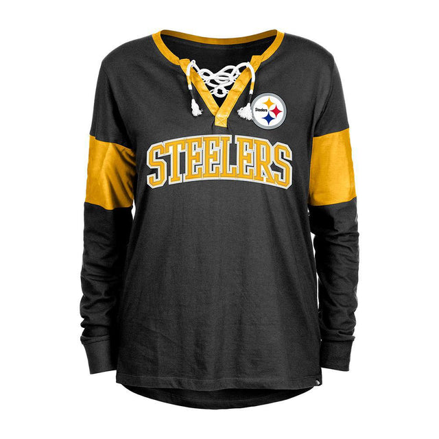 Steelers 2024 New Era Women's Throwback Long Sleeve