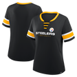 Steelers 2025 Fanatics Women's Draw Play Athena Lace Up T-Shirt