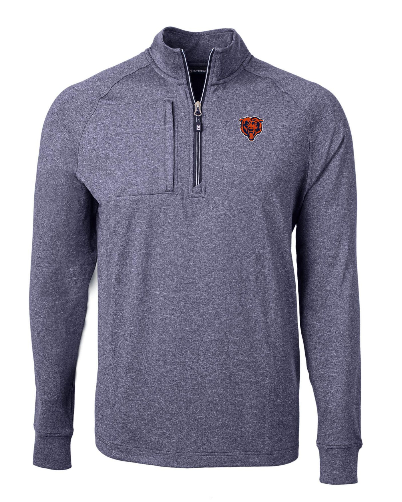 Bears Cutter and Buck Men's Adapt Eco Heather Quarter Zip Pullover
