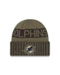 Dolphins 2025 Men's New Era Salute to Service Knit