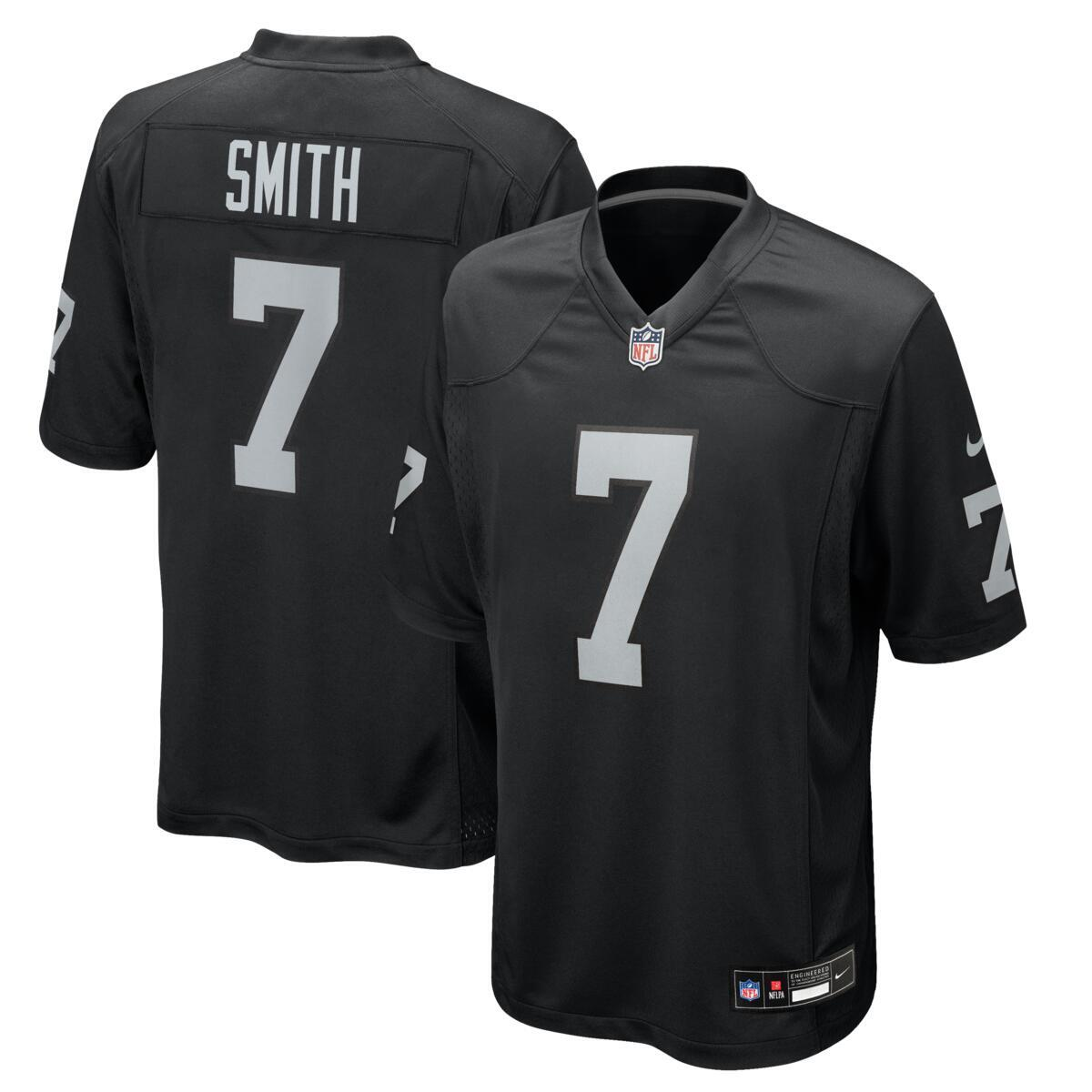 Raiders Geno Smith Men's Nike Game Jersey