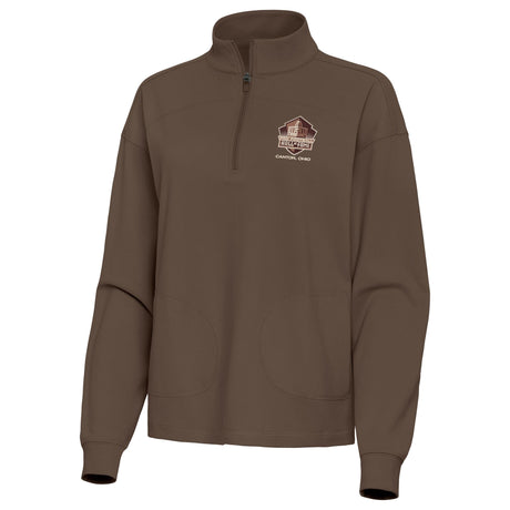 Hall of Fame Antigua Women's Coffee Echelon 1/2 Zip Pullover