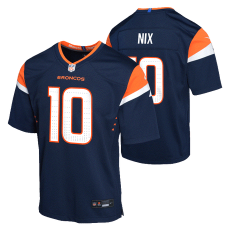 Broncos Bo Nix Alternate Youth Nike Game Jersey Pro Football Hall of Fame