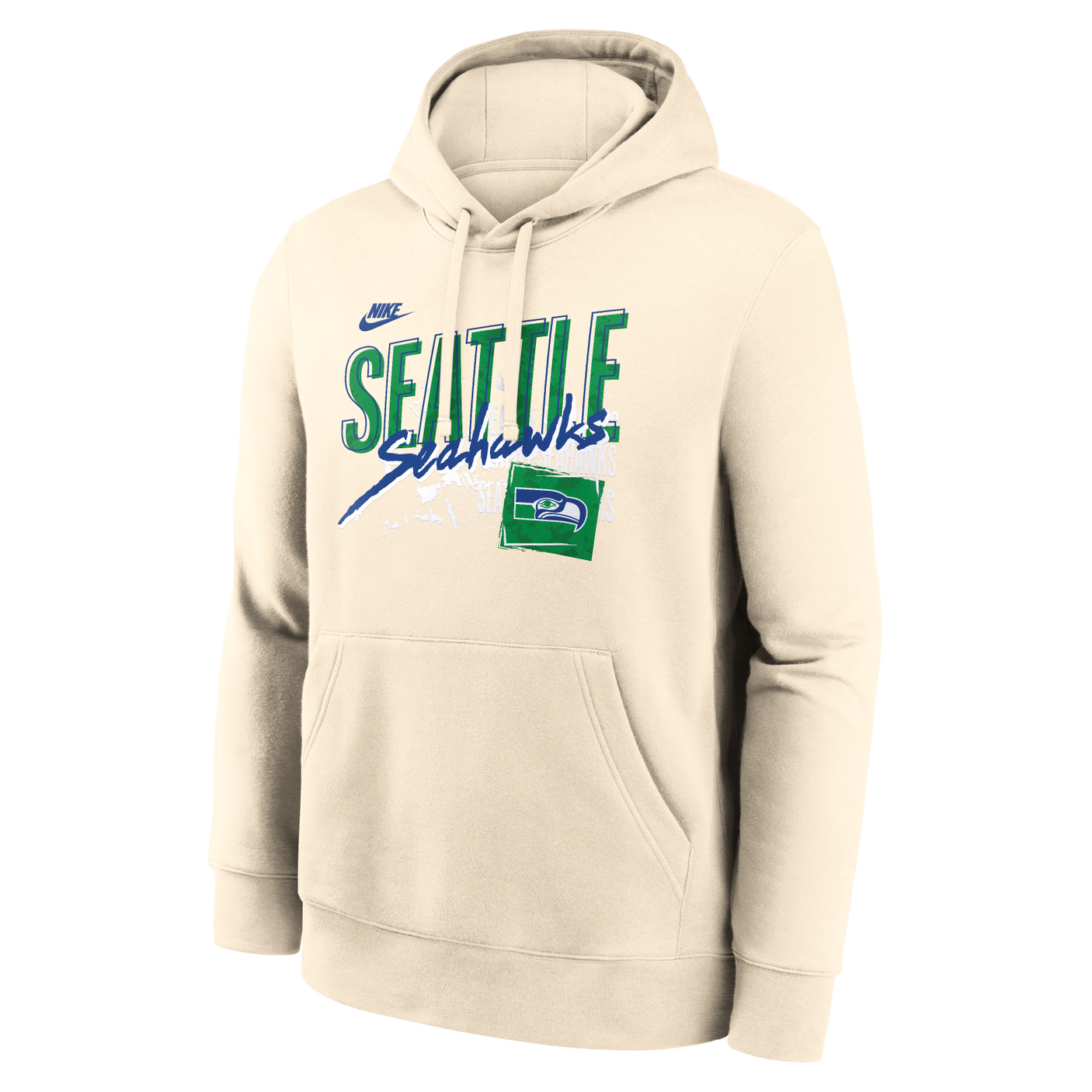 Seahawks 2026 Nike Men's Natural Club Fleece Pullover Hoodie