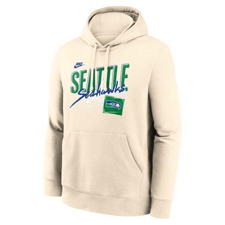 Seahawks 2026 Nike Men's Natural Club Fleece Pullover Hoodie