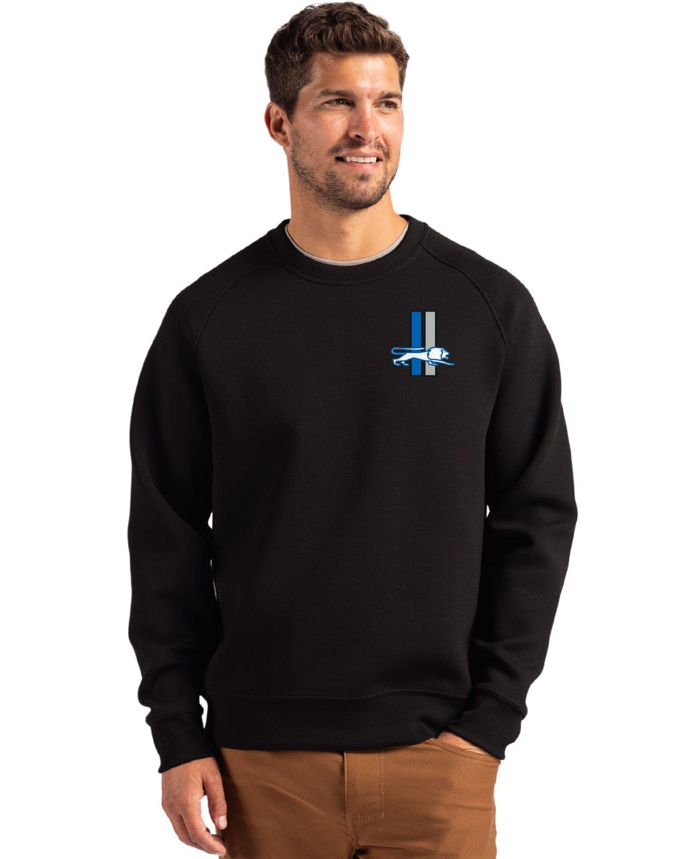 Lions Cutter & Buck Men's Roam Eco Crew Neck Pullover