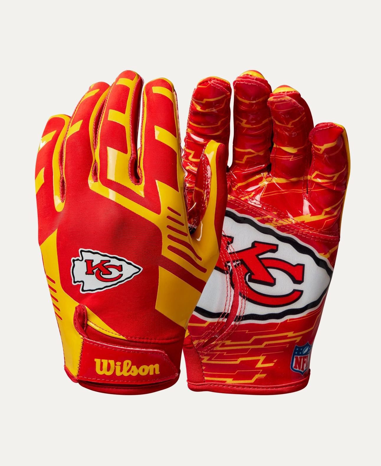 Chiefs 2025 Wilson Youth NFL Stretch Fit Receiver Gloves – Pro