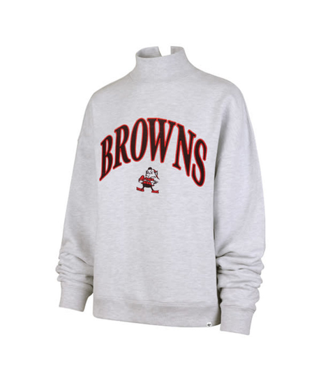 Browns 2025 '47 Brand Women's Relay Vintage Mock Neck Pullover
