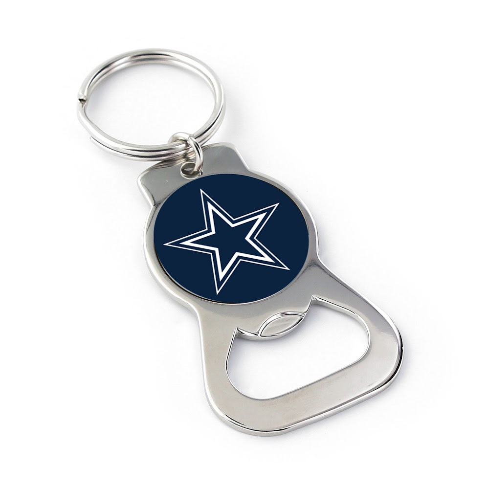 Cowboys Silver Bottle Opener Keychain