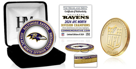 Ravens AFC North Division Champions Bronze Color Coin