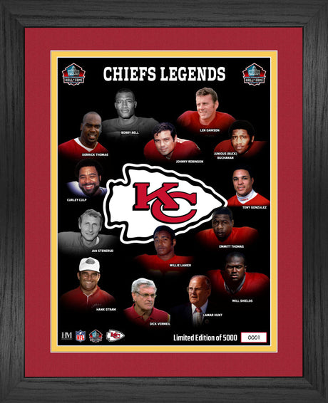 Chiefs Hall of Fame Inductees Legacy Frame