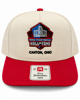Hall of Fame Logo Khaki Red Hat Pro Football Hall of Fame