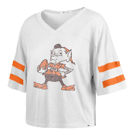 Browns Women's '47 Double Header PR Scout Cropped T-Shirt