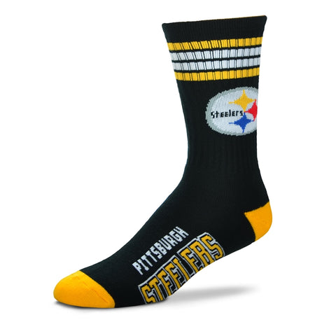 Steelers 4 Stripe Deuce Sock