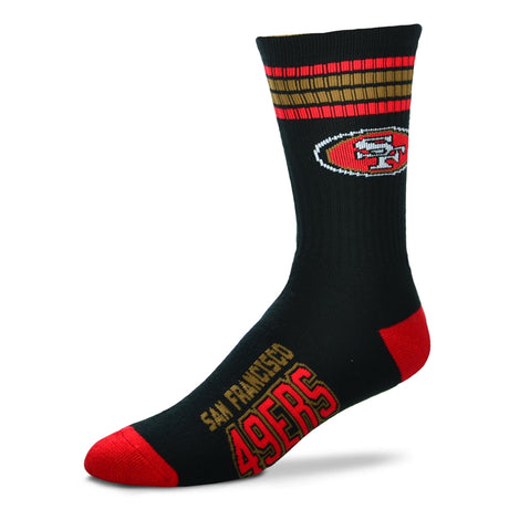 49ers 4 Stripe Deuce Sock