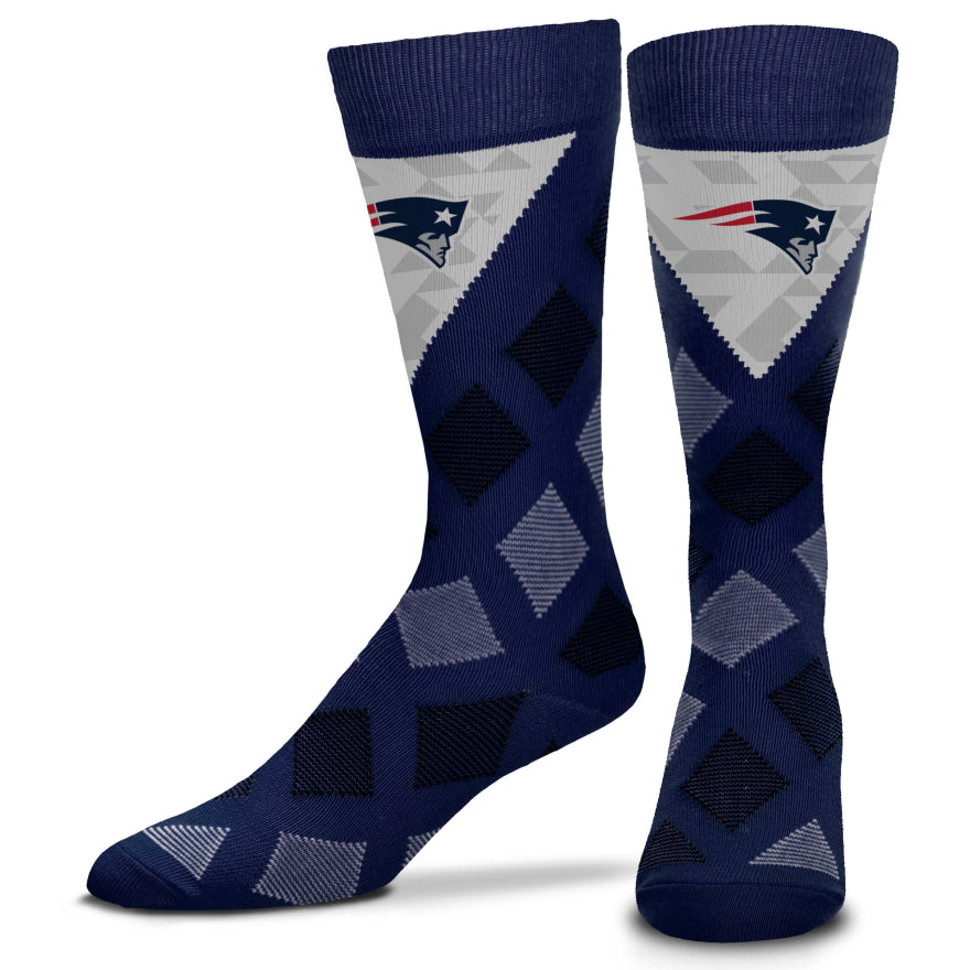 Patriots Dashed Diamond Socks