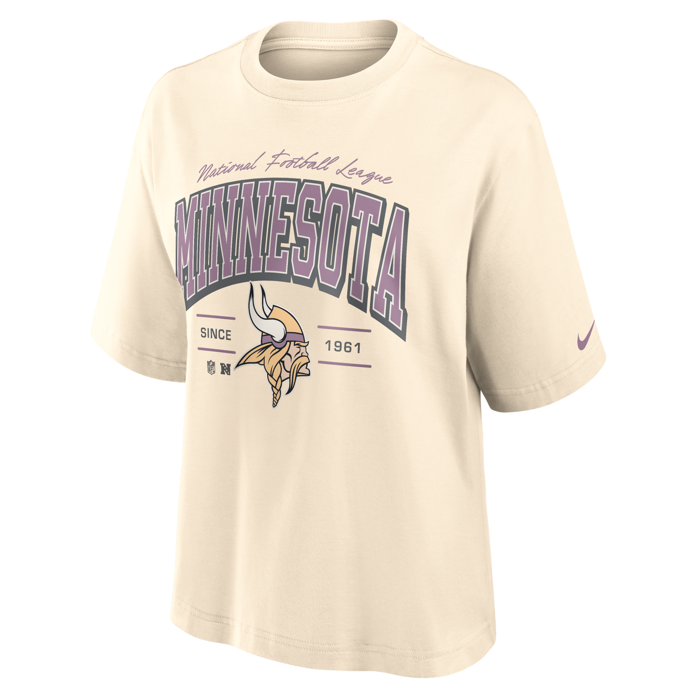 Vikings 2026 Nike Women's True Classic Boxy T-Shirt