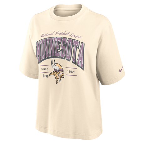 Vikings 2026 Nike Women's True Classic Boxy T-Shirt