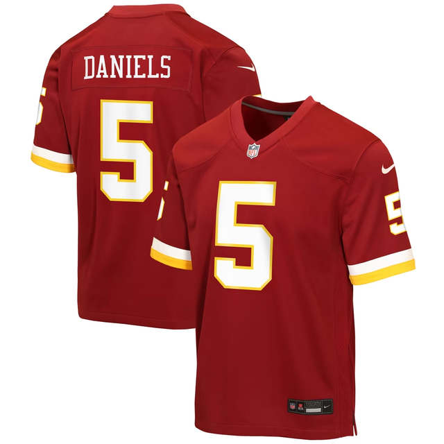 Commanders Jayden Daniels 2026 Youth Nike Game Jersey Pro Football Hall of Fame