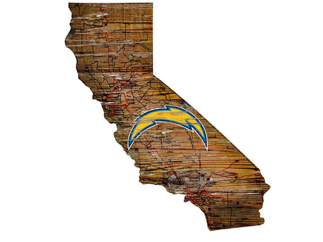 Chargers Distressed State Sign With Team Logo