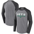 Jets Men's Fanatics Triblend Long Sleeve T-Shirt