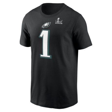 Eagles Jalen Hurts Super Bowl LIX (59) Name and Number T-Shirt