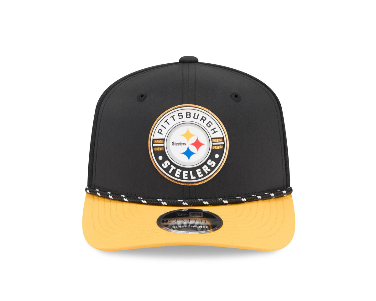 Steelers 2026 New Era Men's 9SEVENTY Stretch Snap Two-Tone Hat Pro Football Hall of Fame