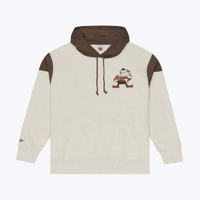 Browns 2026 Mitchell & Ness Men's Retro Roots French Terry Hoodie