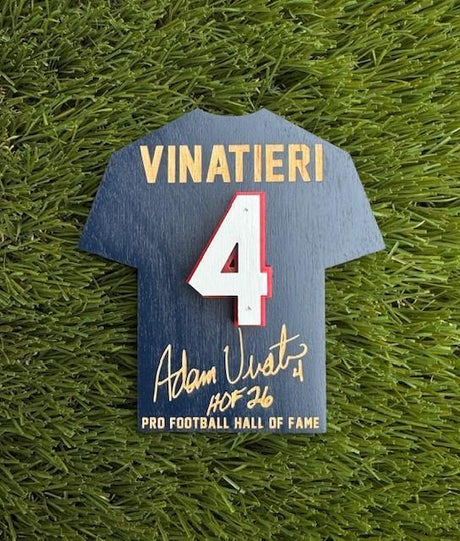 Adam Vinatieri Patriots Wood Jersey Jumbo Magnet