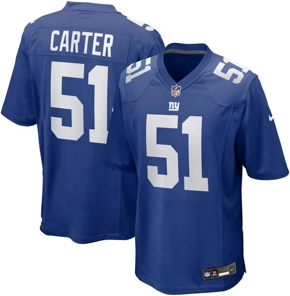 Giants Abdul Carter Nike Men's Blue Game Jersey
