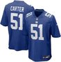 Giants Abdul Carter Nike Men's Blue Game Jersey