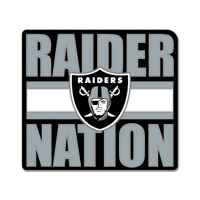 Raiders Slogan Pin