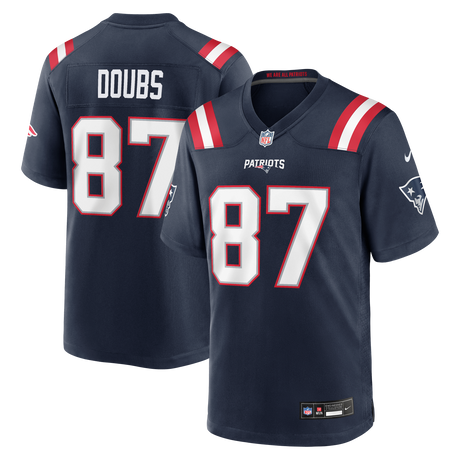 Patriots Romeo Doubs 2026 Nike Men's Home Game Jersey Pro Football Hall of Fame