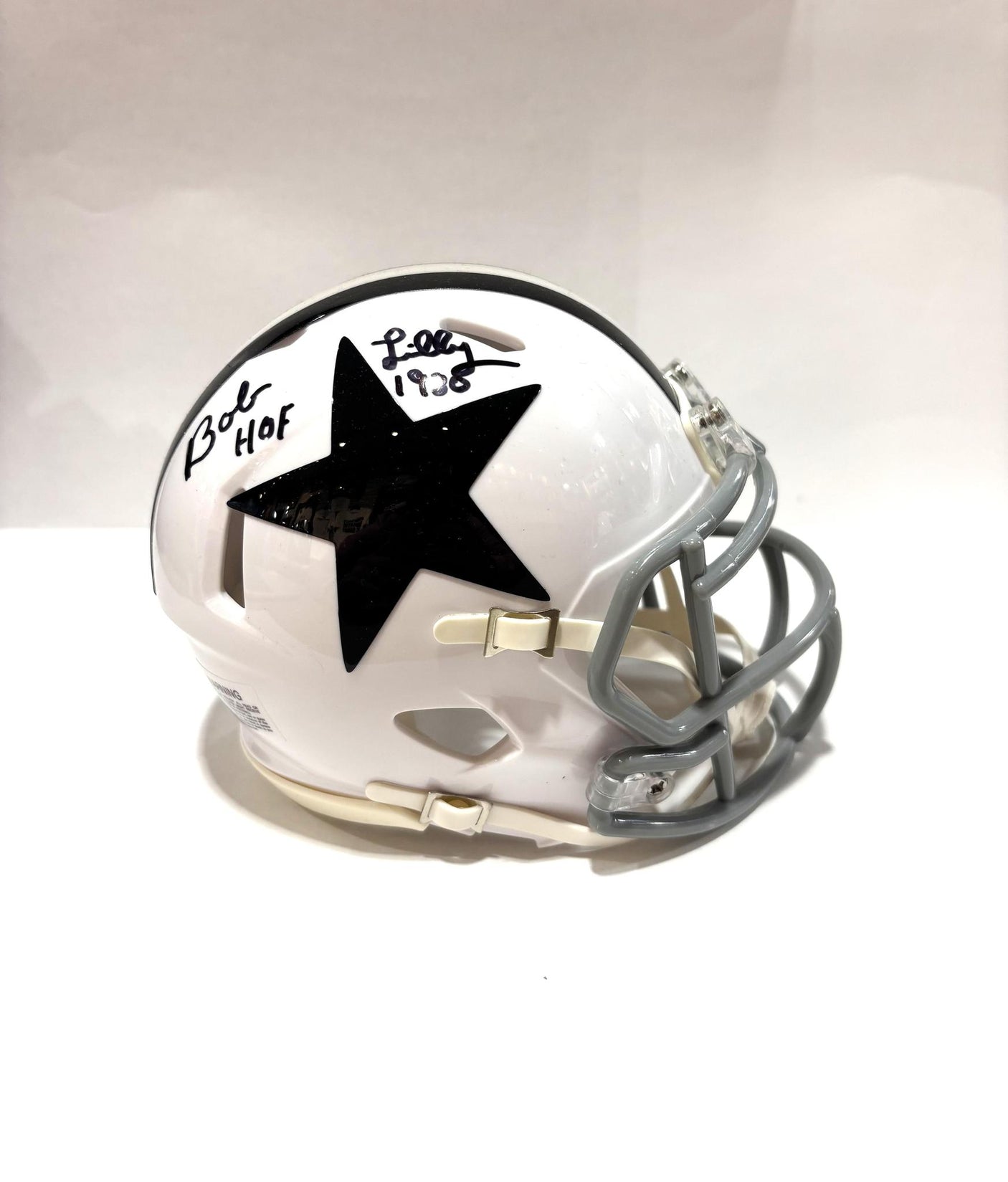 Bob Lilly Autographed Cowboys Throwback 60-63 Speed Mini Helmet