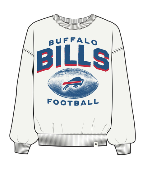 Bills 2025 '47 Brand Women's Arch Cloud Oversized Crewneck