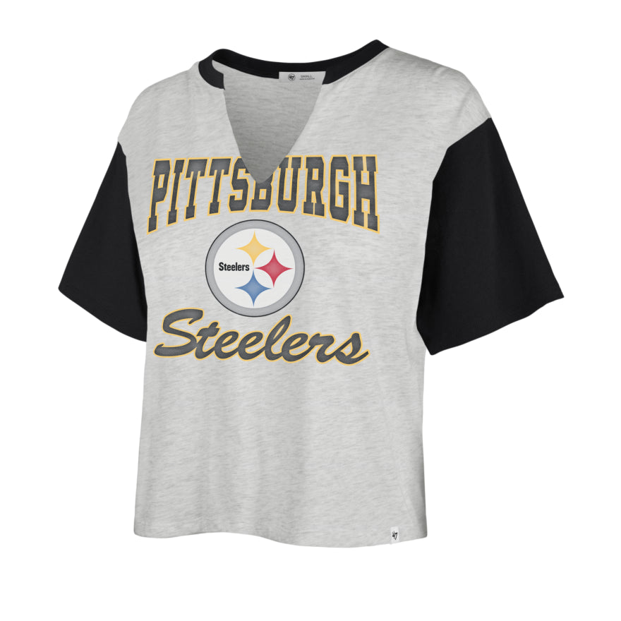 Steelers Women's '47 Brand Dolly Crop Tee