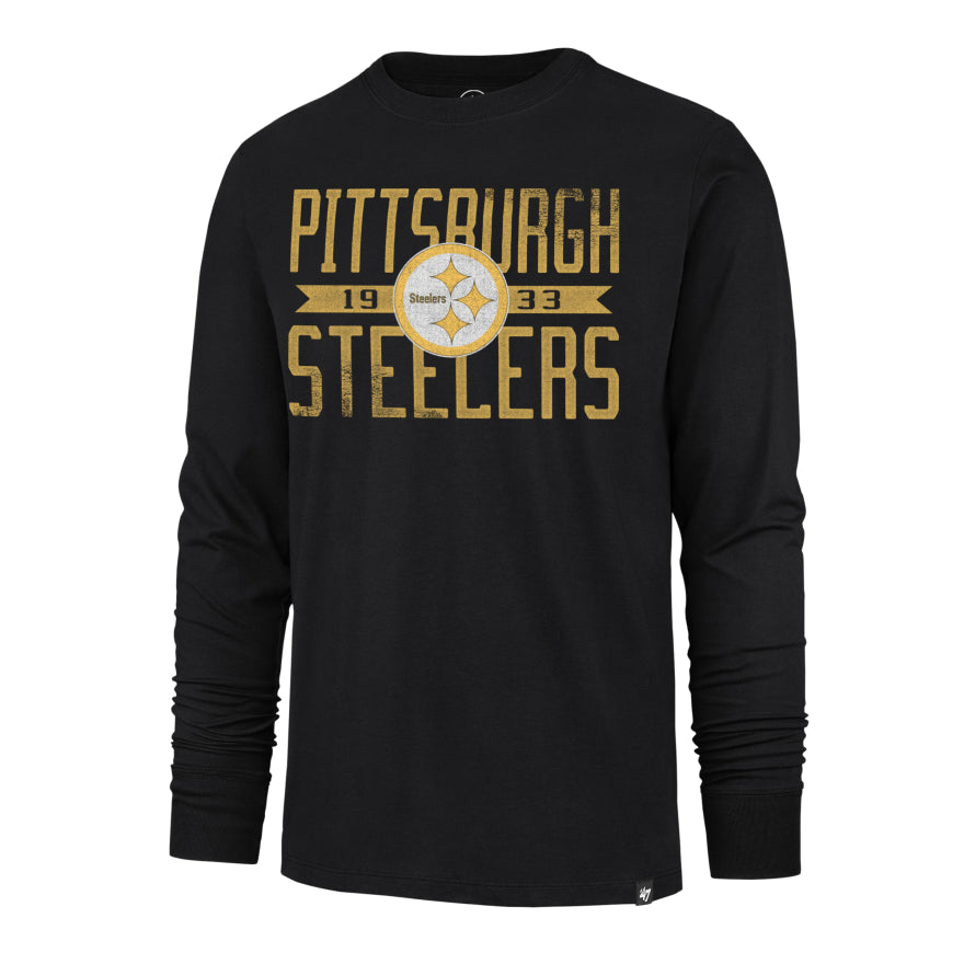 Steelers '47 Brand Wide Out Long Sleeve T-Shirt