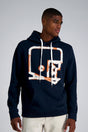 Pro Football Hall of Fame X Haggar - Navy and Orange Graphic Helmet Pullover Sweatshirt